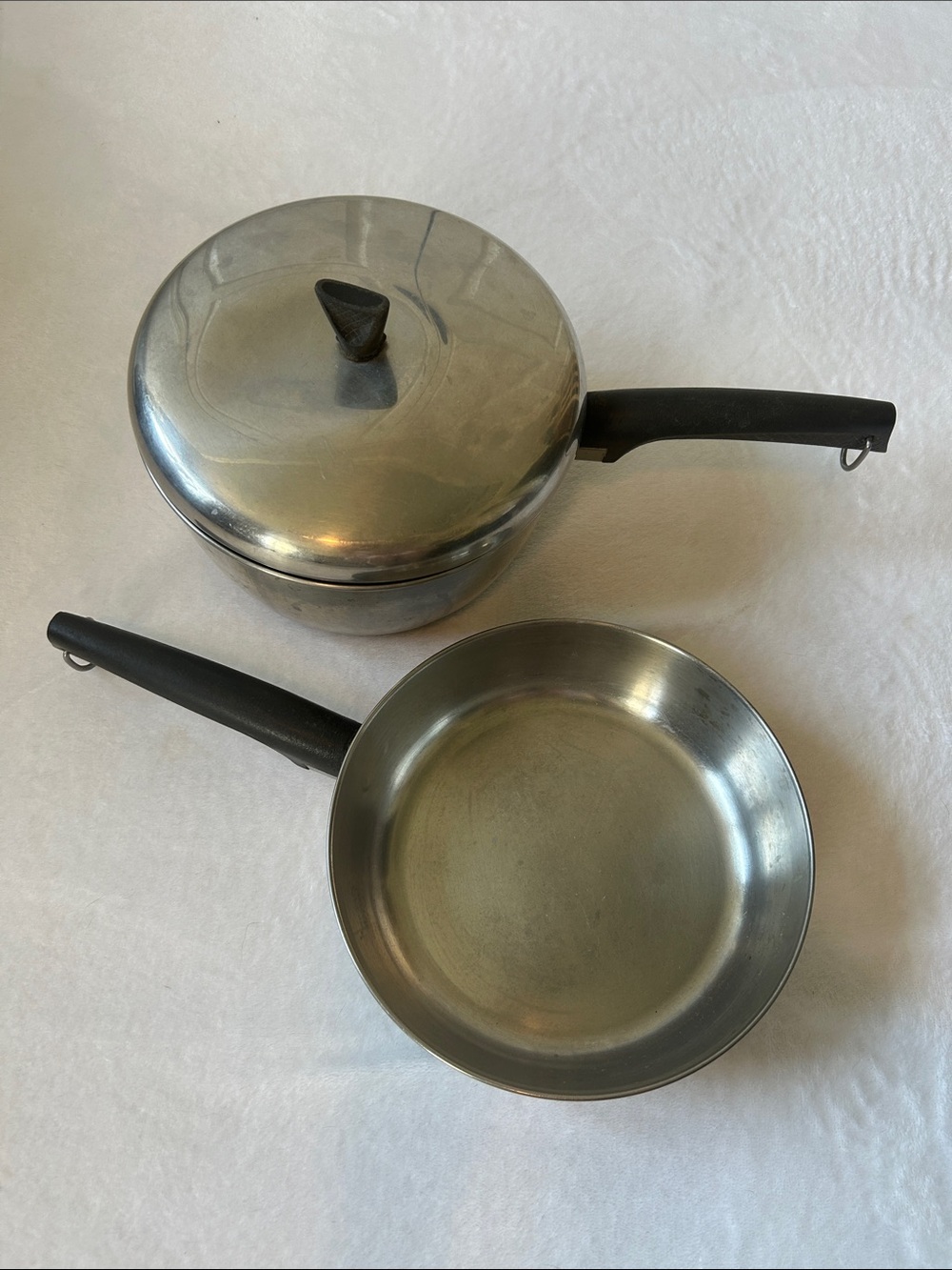 Vintage West Bend Stainless Steel Saucepan and Pot